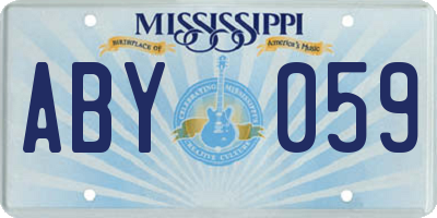 MS license plate ABY059