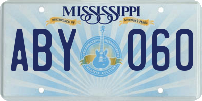 MS license plate ABY060