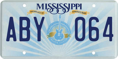 MS license plate ABY064