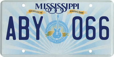 MS license plate ABY066