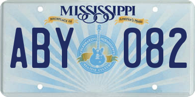 MS license plate ABY082