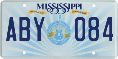 MS license plate ABY084
