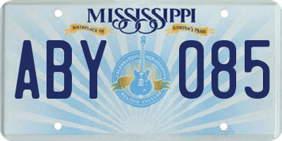 MS license plate ABY085