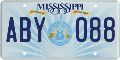 MS license plate ABY088