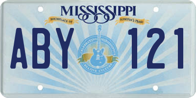 MS license plate ABY121
