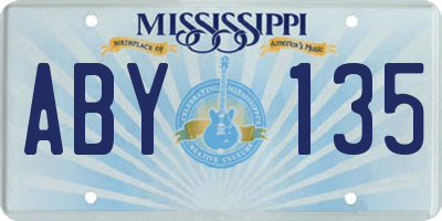 MS license plate ABY135