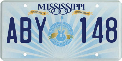 MS license plate ABY148