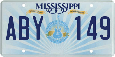 MS license plate ABY149