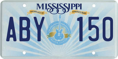MS license plate ABY150