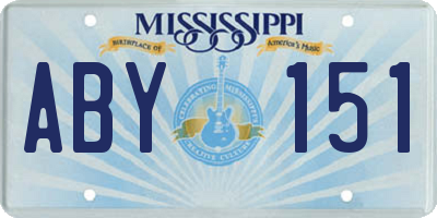 MS license plate ABY151