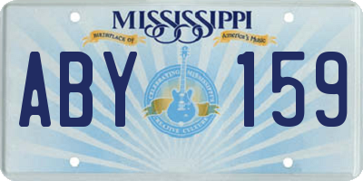 MS license plate ABY159