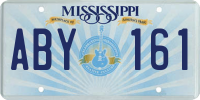MS license plate ABY161