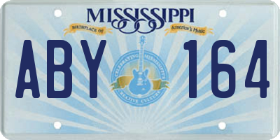 MS license plate ABY164