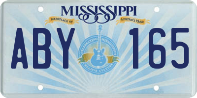 MS license plate ABY165