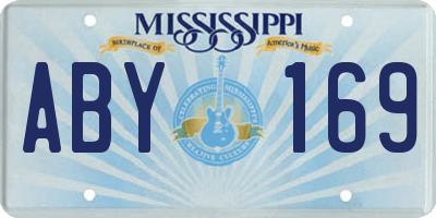 MS license plate ABY169