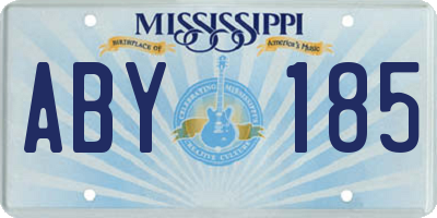 MS license plate ABY185