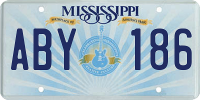 MS license plate ABY186