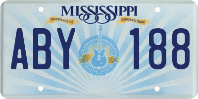 MS license plate ABY188