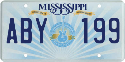 MS license plate ABY199
