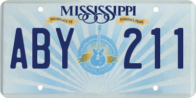 MS license plate ABY211