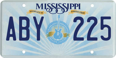 MS license plate ABY225