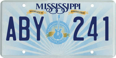 MS license plate ABY241