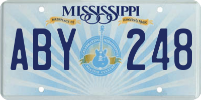 MS license plate ABY248