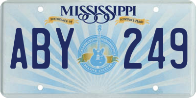 MS license plate ABY249