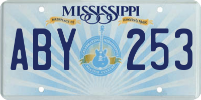 MS license plate ABY253