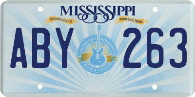 MS license plate ABY263