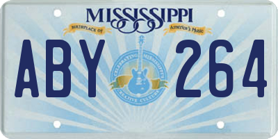 MS license plate ABY264