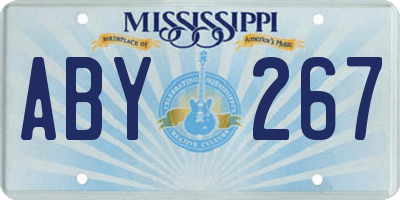 MS license plate ABY267