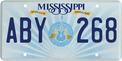 MS license plate ABY268