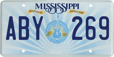 MS license plate ABY269