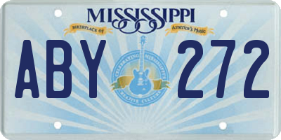 MS license plate ABY272