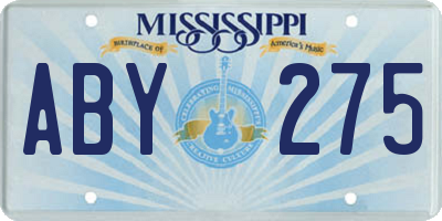 MS license plate ABY275