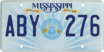 MS license plate ABY276