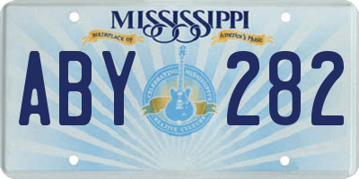 MS license plate ABY282