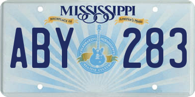 MS license plate ABY283