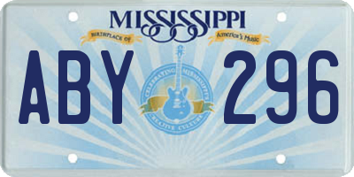 MS license plate ABY296