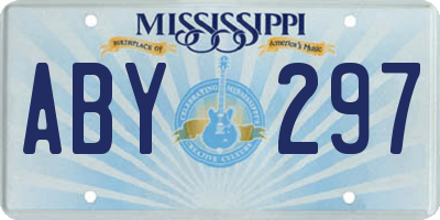 MS license plate ABY297