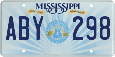 MS license plate ABY298