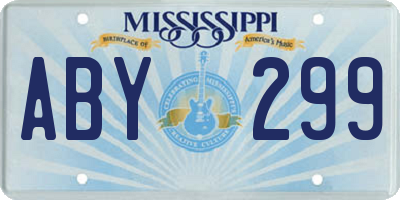MS license plate ABY299