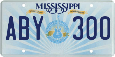 MS license plate ABY300