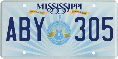 MS license plate ABY305