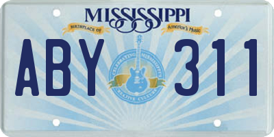 MS license plate ABY311