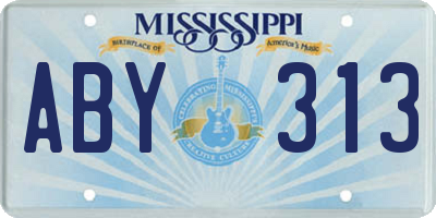 MS license plate ABY313
