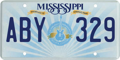 MS license plate ABY329