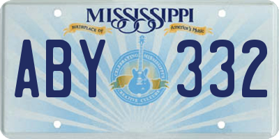 MS license plate ABY332