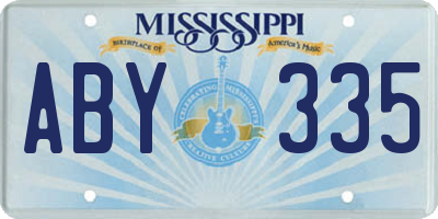 MS license plate ABY335